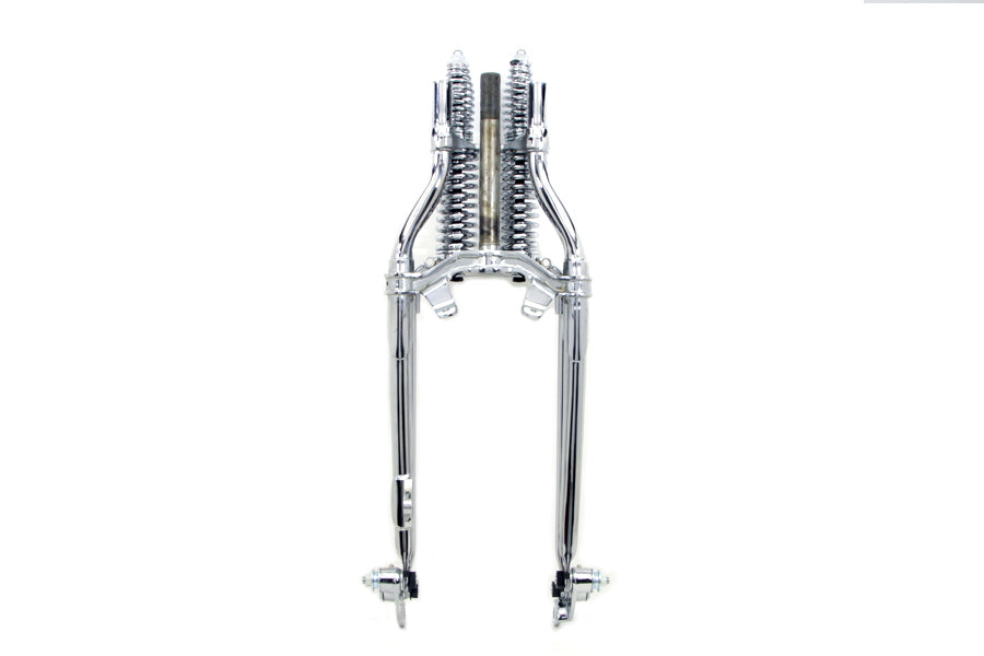 18" Inline Spring Fork Assembly Chrome