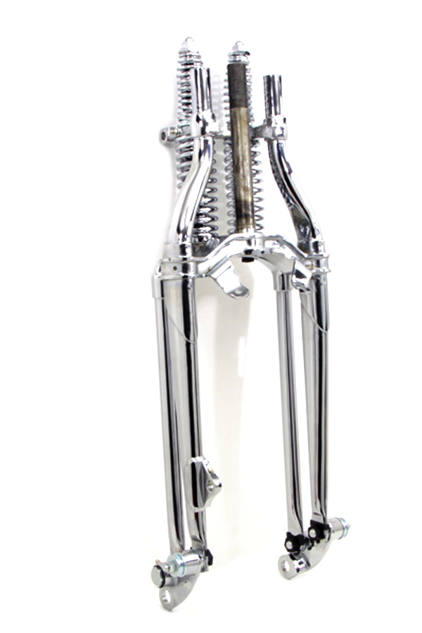 18" Inline Spring Fork Assembly Chrome